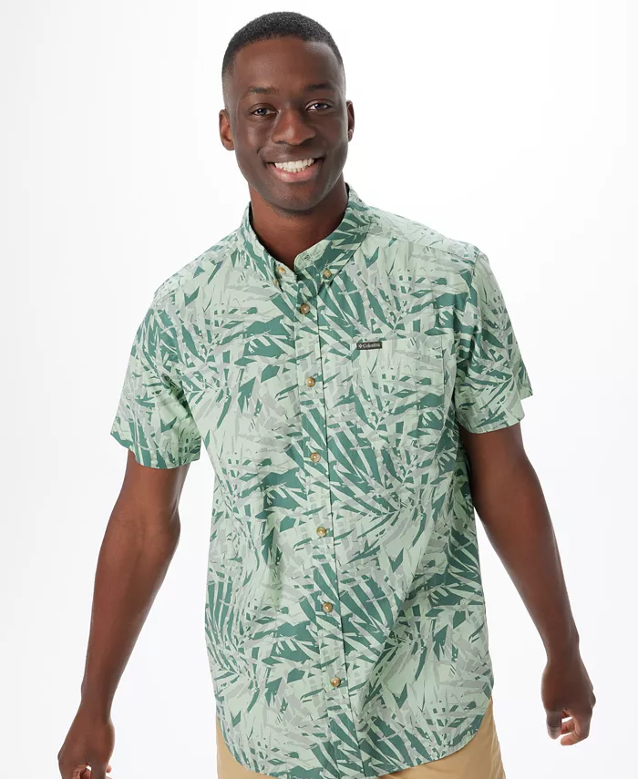 Alfani Columbia Men's Rapid Rivers Printed Short Sleeve Shirt With A Booney Hat Men's Fashion & Accessories
