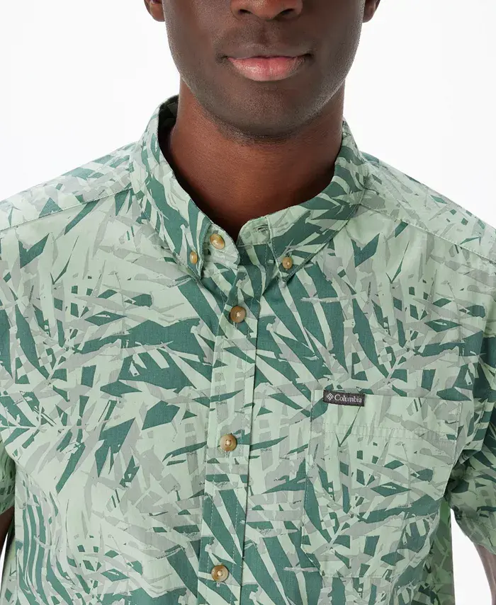 Alfani Columbia Men's Rapid Rivers Printed Short Sleeve Shirt With A Booney Hat Men's Fashion & Accessories