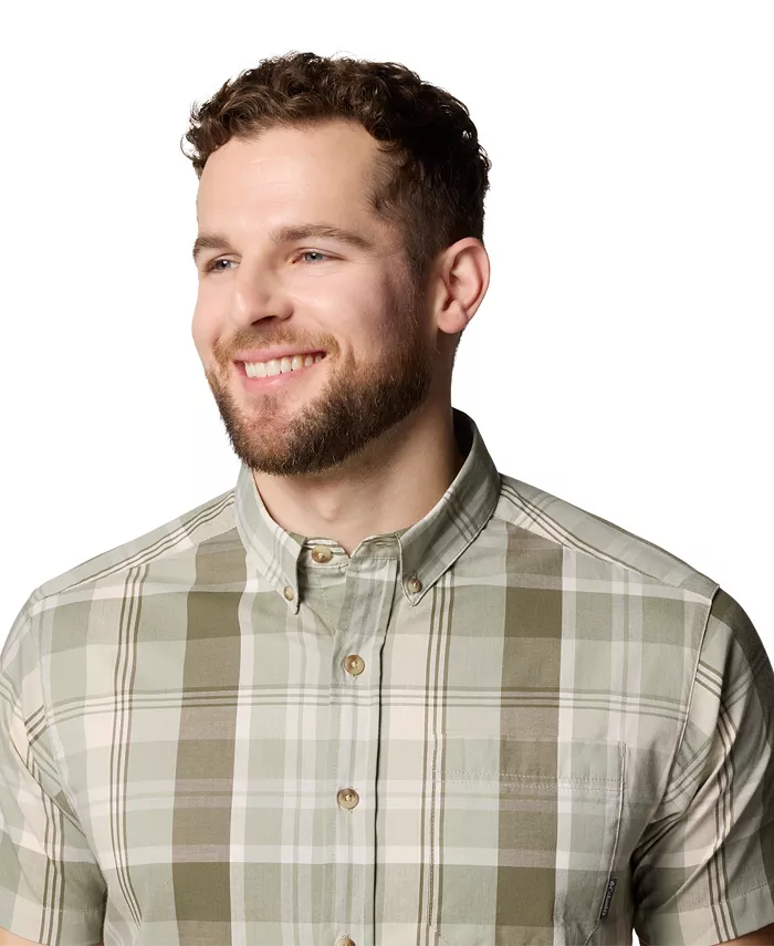 Alfani Columbia Men's Rapid Rivers Short Sleeve Plaid Shirt Men's Fashion & Accessories