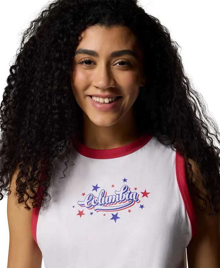 Alfani Columbia Women's Rolling Bend Graphic Ringer Tank Top Women's Fashion Shoes & Accessories