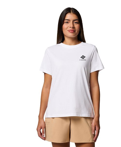 alfani Columbia Women's Rolling Bend Graphic Short Sleeve Top Women's Fashion Shoes & Accessories