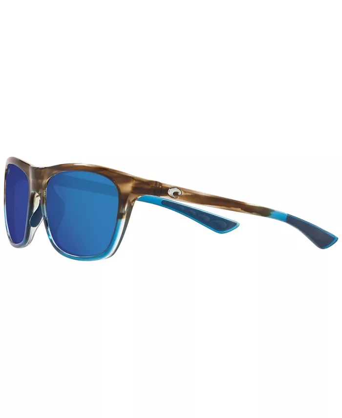 Alfani Costa Del Mar Women's Cheeca Polarized Sunglasses Mirror Polar 6S9005 Women's Fashion Shoes & Accessories