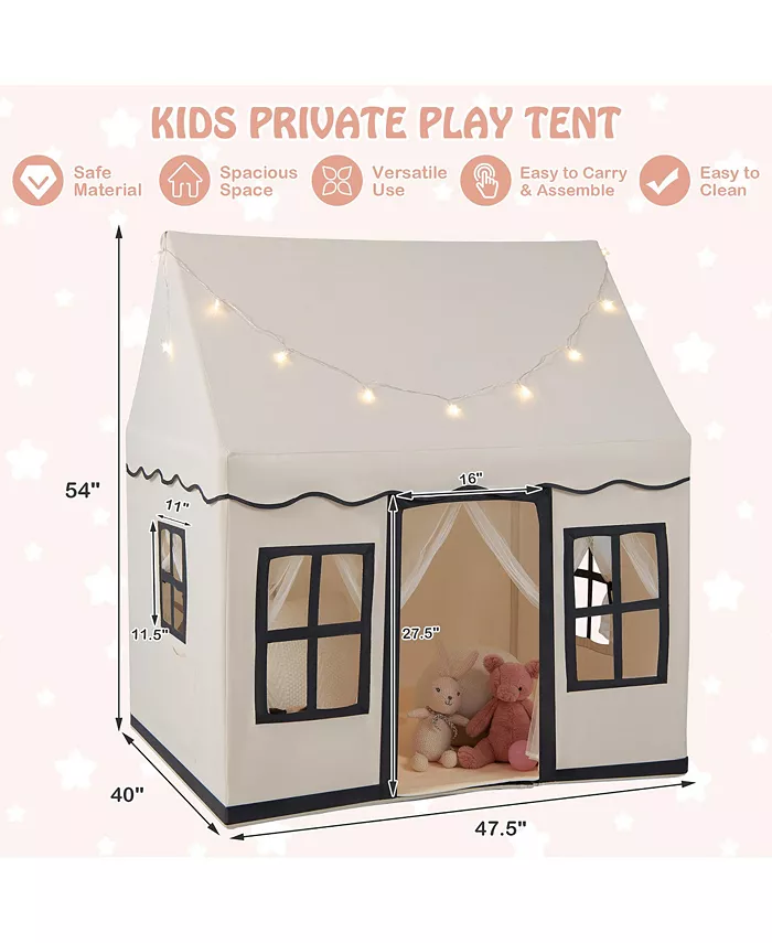 Alfani Costway Kids Play Castle Tent Large Playhouse Toys Gifts With Star Lights Washable Mat All Toys