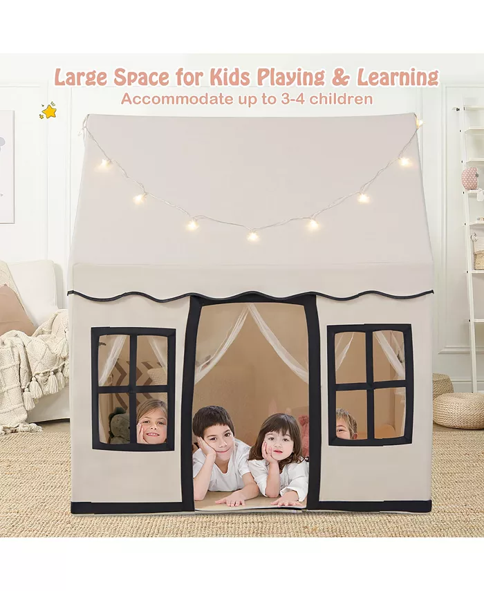 Alfani Costway Kids Play Castle Tent Large Playhouse Toys Gifts With Star Lights Washable Mat All Toys