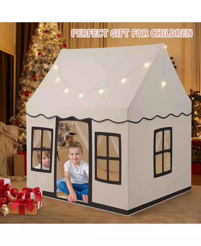 Alfani Costway Kids Play Castle Tent Large Playhouse Toys Gifts With Star Lights Washable Mat All Toys