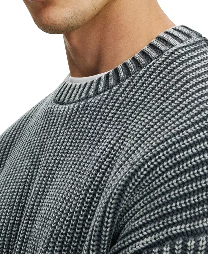 Alfani COTTON ON Men's Washed Box Fit Crew Knit Sweater Men's Fashion & Accessories