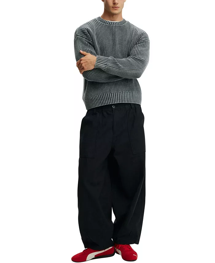 Alfani COTTON ON Men's Washed Box Fit Crew Knit Sweater Men's Fashion & Accessories