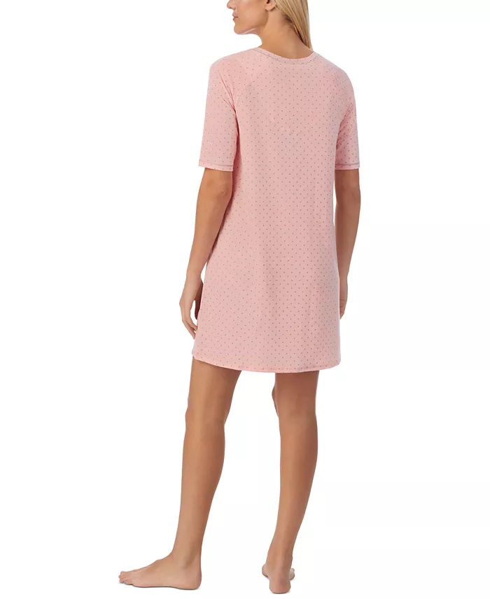 Alfani Cuddl Duds Elbow-Length Moisture Wicking Sleep T-Shirt Women's Fashion Shoes & Accessories