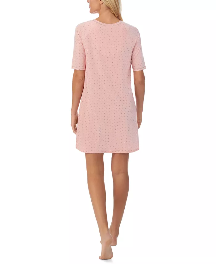 Alfani Cuddl Duds Elbow-Length Moisture Wicking Sleep T-Shirt Women's Fashion Shoes & Accessories