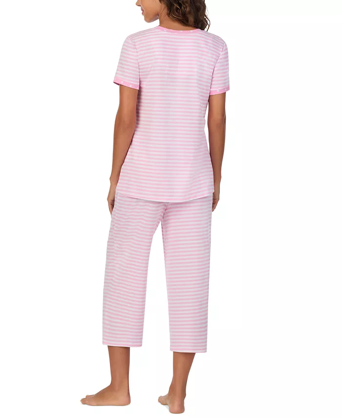 Alfani Cuddl Duds Women's 2-Pc. Cropped Short-Sleeve Pajama Set Women's Fashion Shoes & Accessories