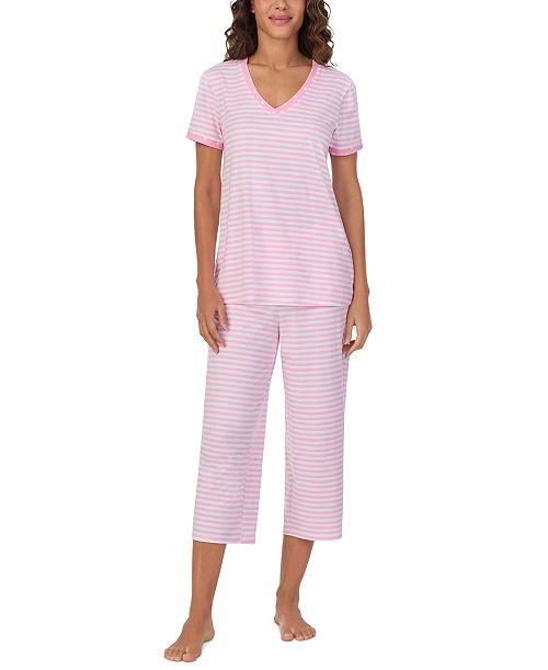 alfani Cuddl Duds Women's 2-Pc. Cropped Short-Sleeve Pajama Set Women's Fashion Shoes & Accessories