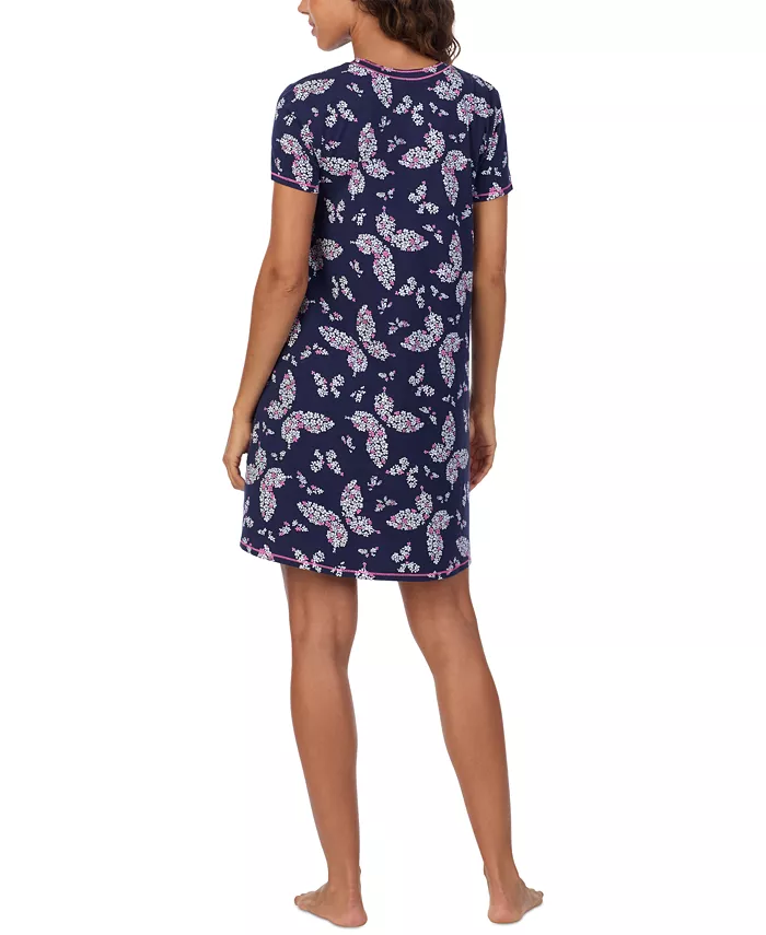 Alfani Cuddl Duds Women's Printed Short-Sleeve Sleepshirt Women's Fashion Shoes & Accessories