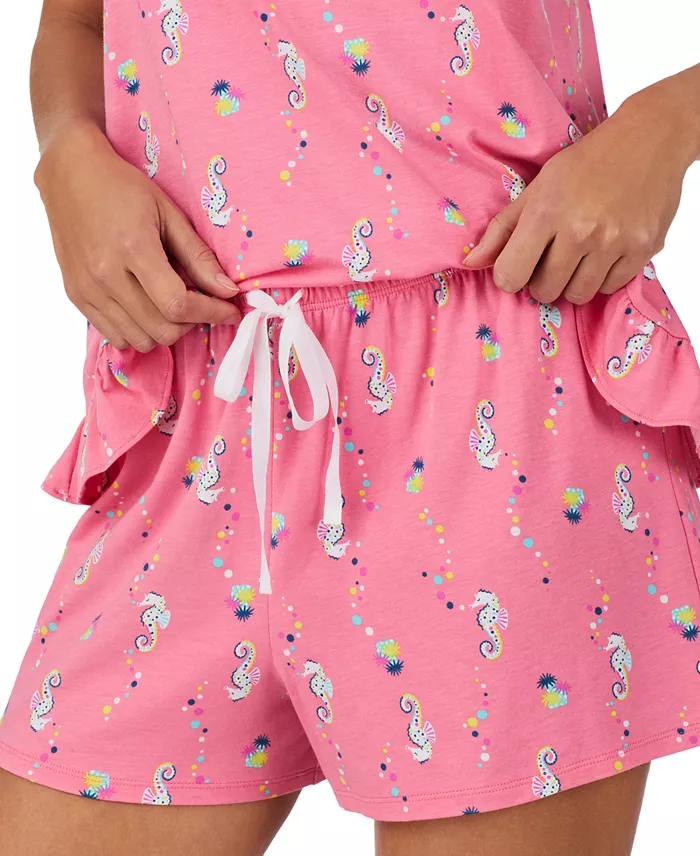 Alfani Cuddl Duds Women's Printed Sleeveless Boxer Pajama Set Women's Fashion Shoes & Accessories