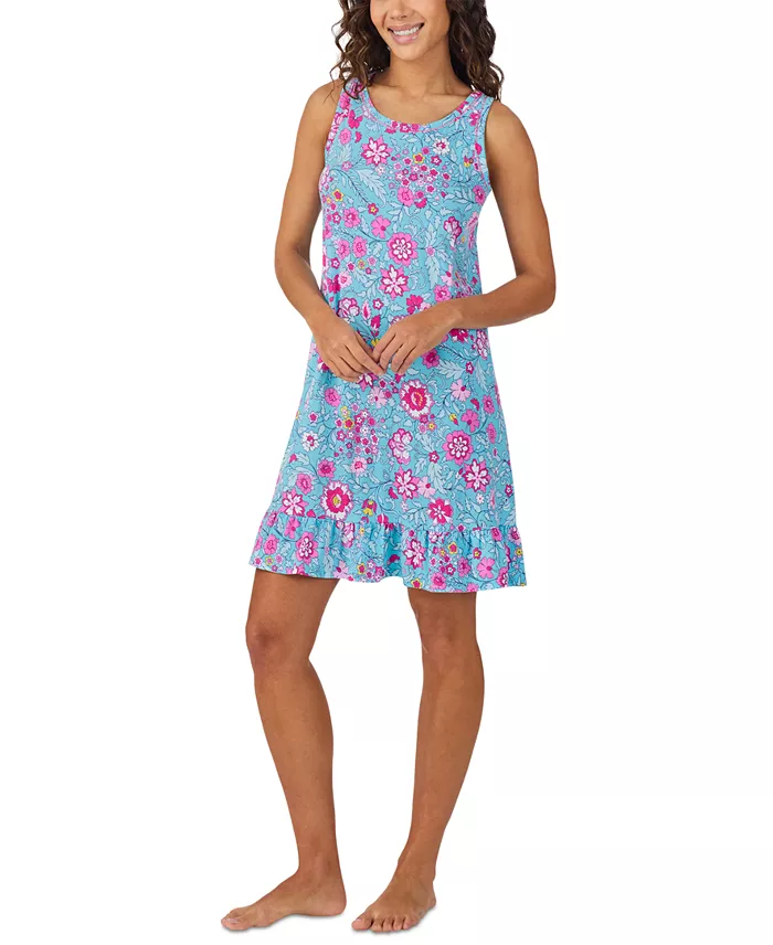 Alfani Cuddl Duds Women's Sleeveless Ruffled-Hem Chemise Women's Fashion Shoes & Accessories