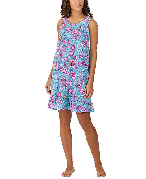 alfani Cuddl Duds Women's Sleeveless Ruffled-Hem Chemise Women's Fashion Shoes & Accessories