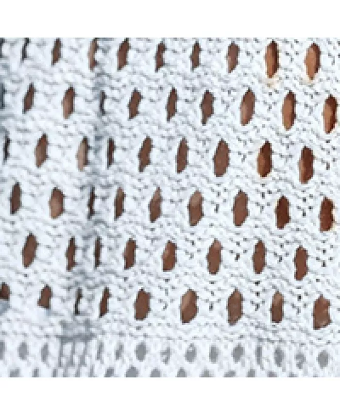 Alfani Cupshe Women's Beige Crochet V-Neck Short Sleeve Cover-Up Mini Beach Dress Women's Fashion Shoes & Accessories