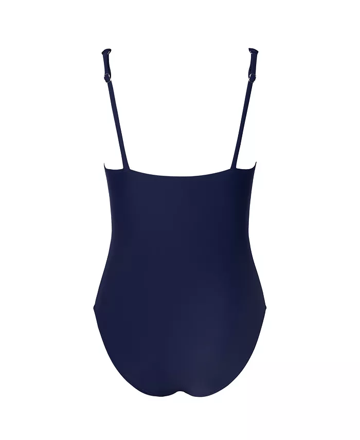 Alfani Cupshe Women's Blue V-Neck Tummy Control One-Piece Women's Fashion Shoes & Accessories