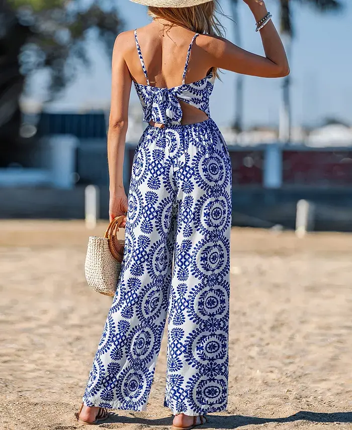 Alfani Cupshe Women's Nomad Spirit Ornate Jumpsuit Women's Fashion Shoes & Accessories