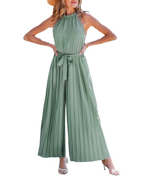 alfani Cupshe Women's Wisteria Grove Green Jumpsuit Women's Fashion Shoes & Accessories