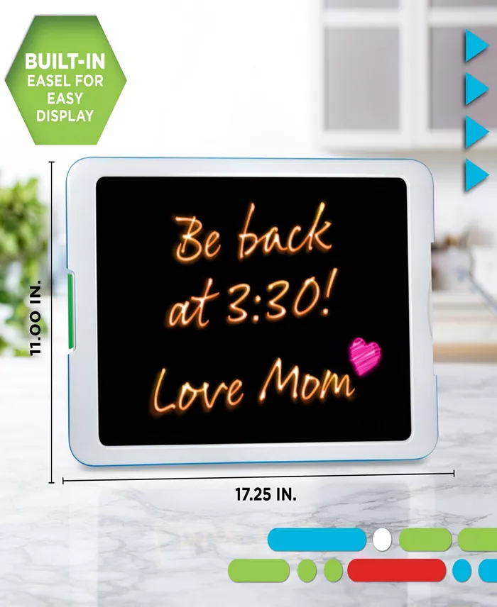 Alfani Discovery Kids Inspire Your Young Artist With The Discovery Kids Neon Glow Drawing Easel This Glow-in-the-dark Device Will Wow Kids With Its LED Lights Colorful Gel Glow Markers And Dazzling Light-up Modes Discovery Neon