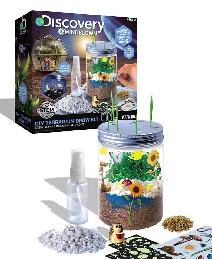 Alfani Discovery #MINDBLOWN Discovery Kids DIY Terrarium Grow Kit Fast-Growing Indoor Mini Garden All Toys