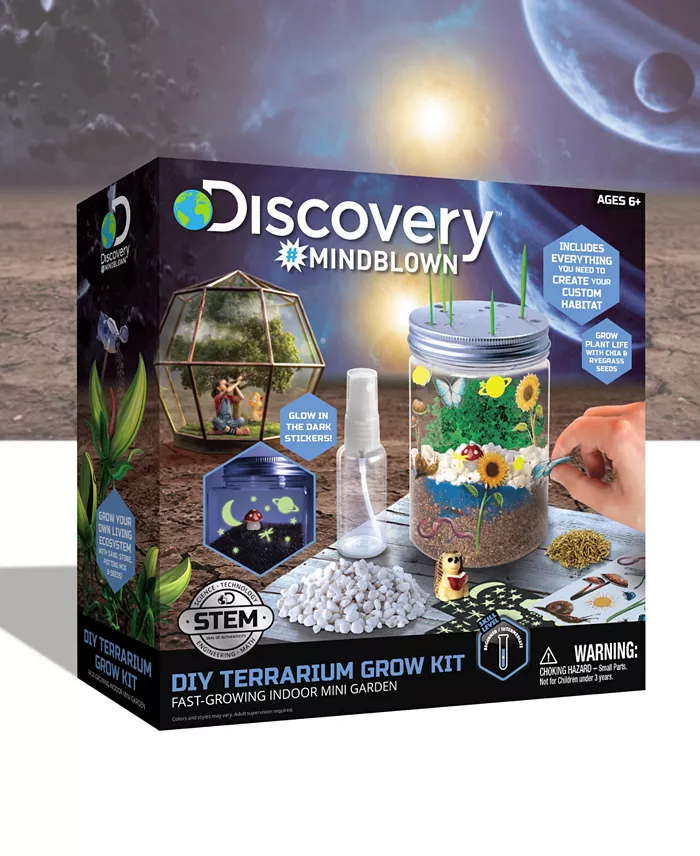 Alfani Discovery #MINDBLOWN Discovery Kids DIY Terrarium Grow Kit Fast-Growing Indoor Mini Garden All Toys