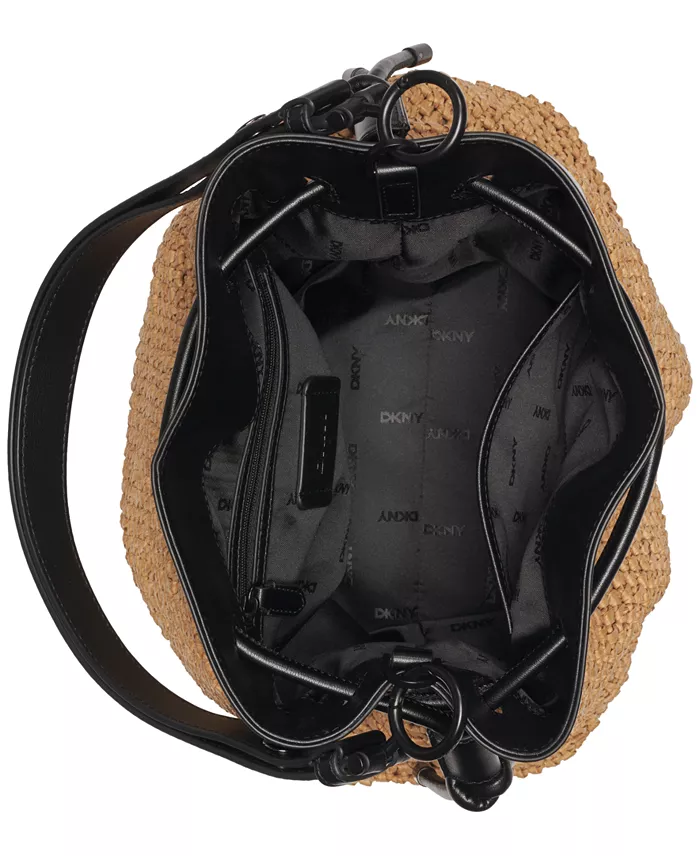 Alfani DKNY Bardot Small Raffia Bucket Bag Handbags Purses & Accessories
