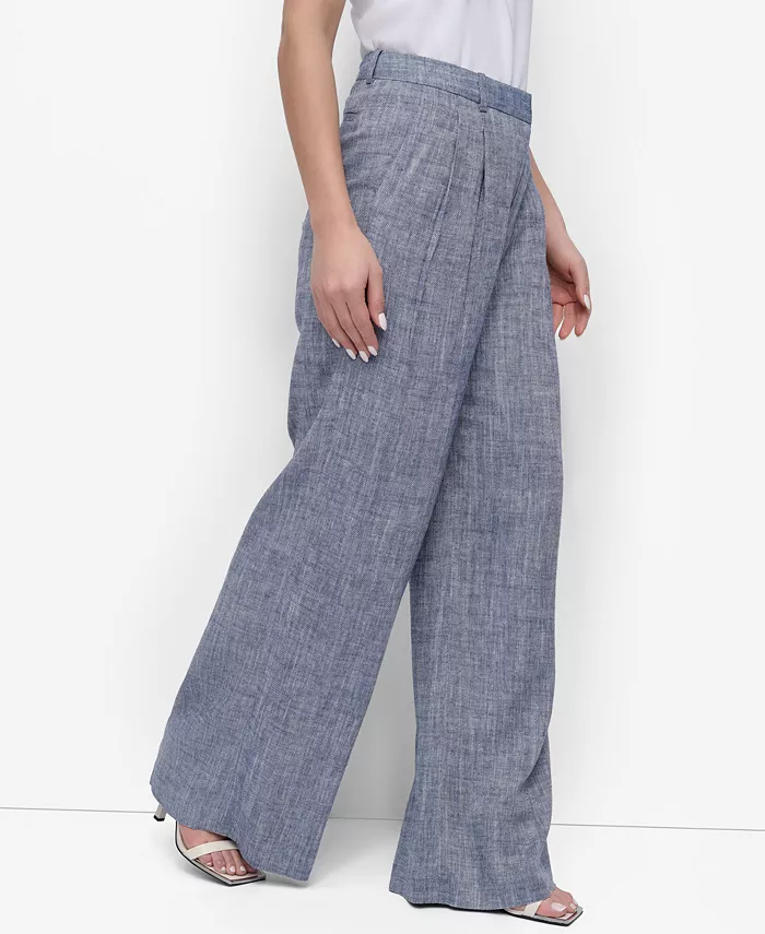 Alfani DKNY Petite High Rise Wide-Leg Pants Women's Fashion Shoes & Accessories