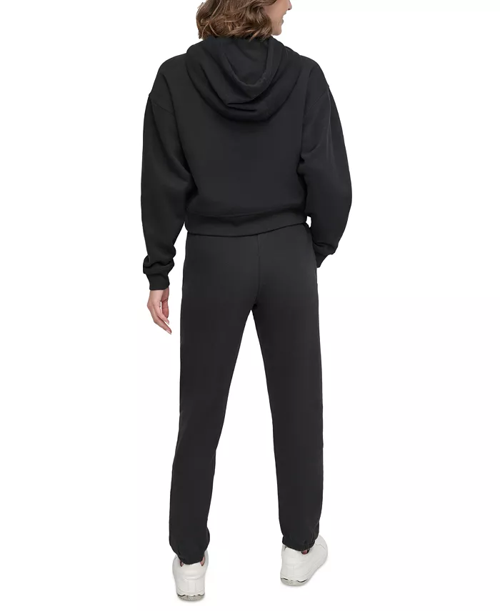 Alfani DKNY Sport Women's Cropped Logo Hoodie Women's Fashion Shoes & Accessories