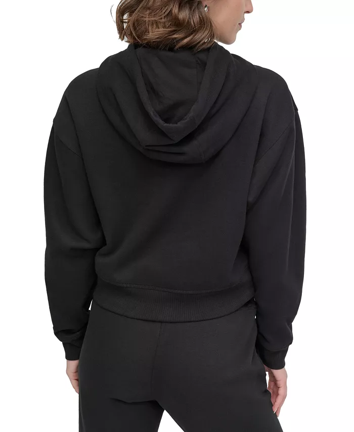 Alfani DKNY Sport Women's Cropped Logo Hoodie Women's Fashion Shoes & Accessories