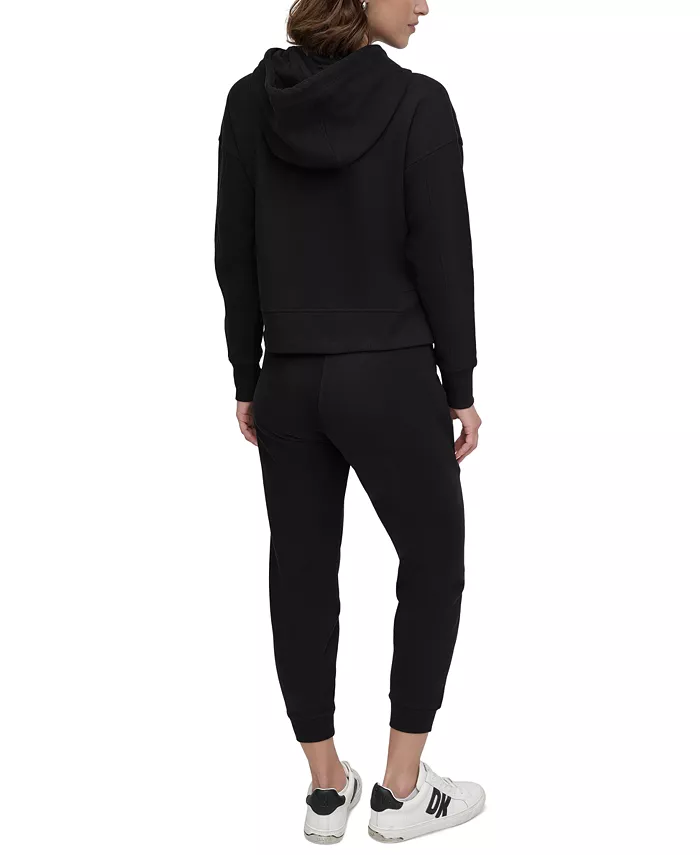 Alfani DKNY Sport Women's Embroidered-Logo Pullover Hoodie Women's Fashion Shoes & Accessories