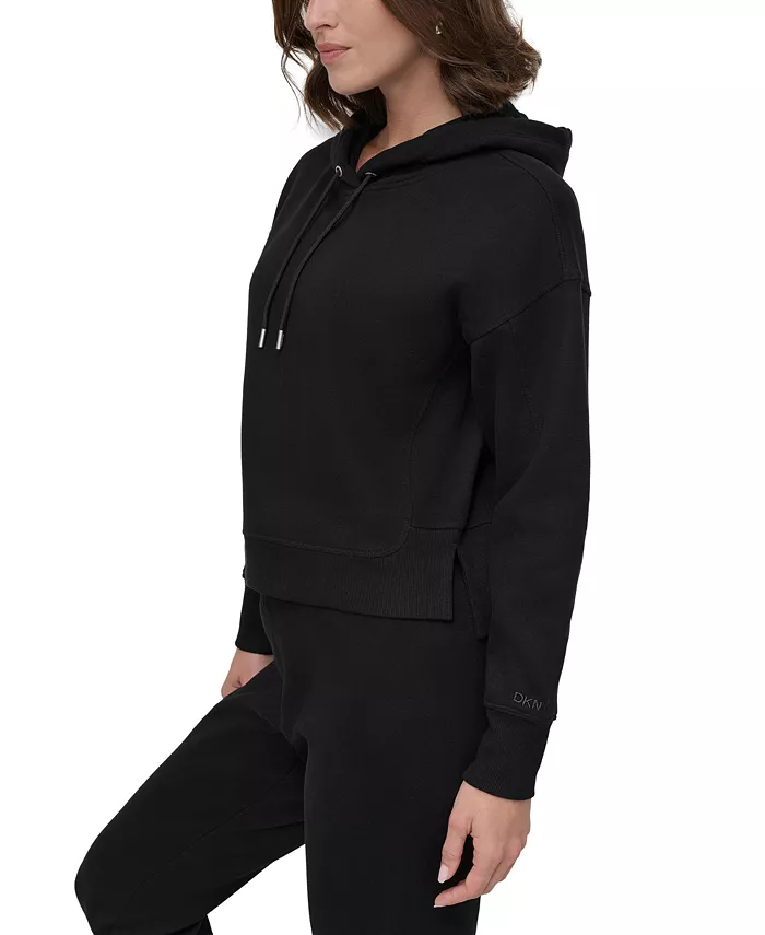 Alfani DKNY Sport Women's Embroidered-Logo Pullover Hoodie Women's Fashion Shoes & Accessories