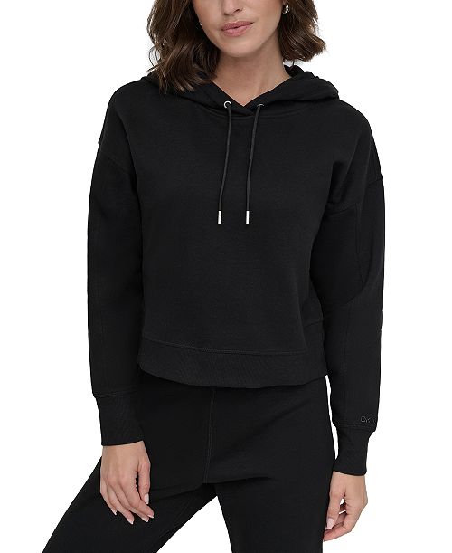 alfani DKNY Sport Women's Embroidered-Logo Pullover Hoodie Women's Fashion Shoes & Accessories