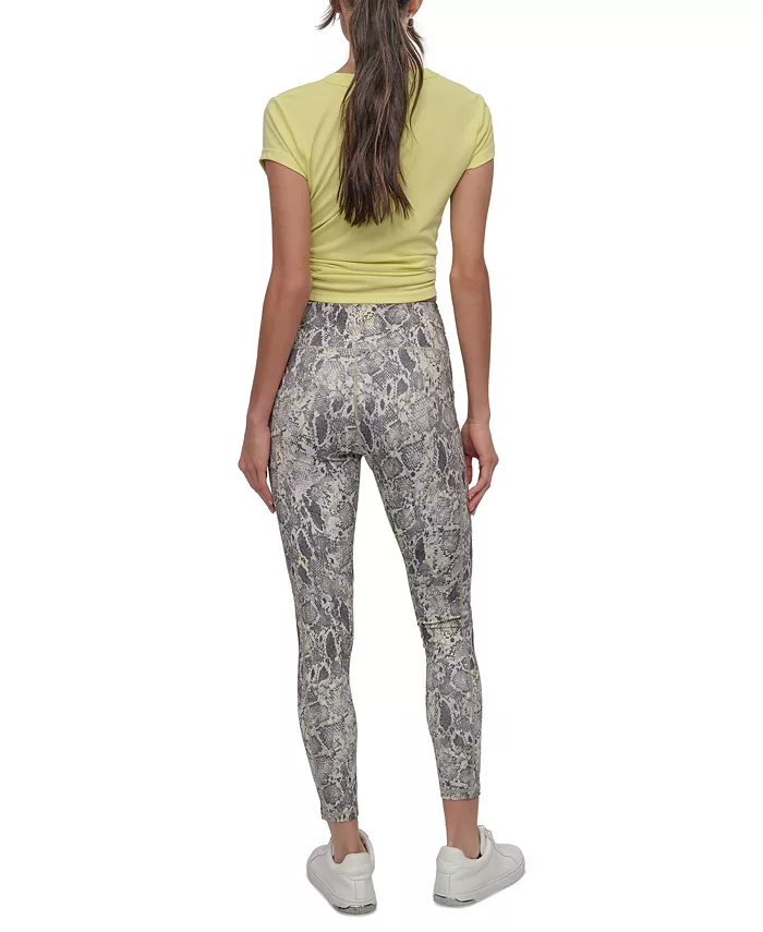 Alfani DKNY Sport Women's Printed High-Waist 7/8 Tights Women's Fashion Shoes & Accessories