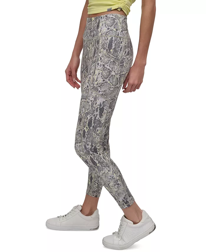 Alfani DKNY Sport Women's Printed High-Waist 7/8 Tights Women's Fashion Shoes & Accessories