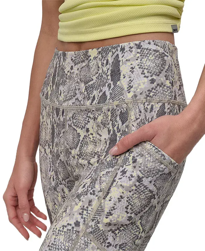Alfani DKNY Sport Women's Printed High-Waist 7/8 Tights Women's Fashion Shoes & Accessories