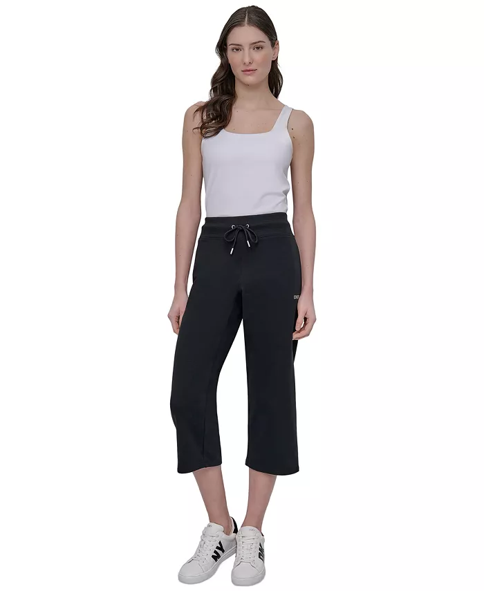 Alfani DKNY Sport Women's Studded-Logo Cropped Pants Women's Fashion Shoes & Accessories