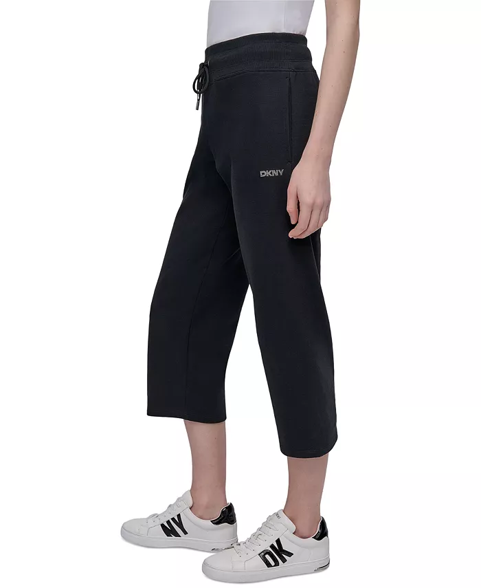 Alfani DKNY Sport Women's Studded-Logo Cropped Pants Women's Fashion Shoes & Accessories