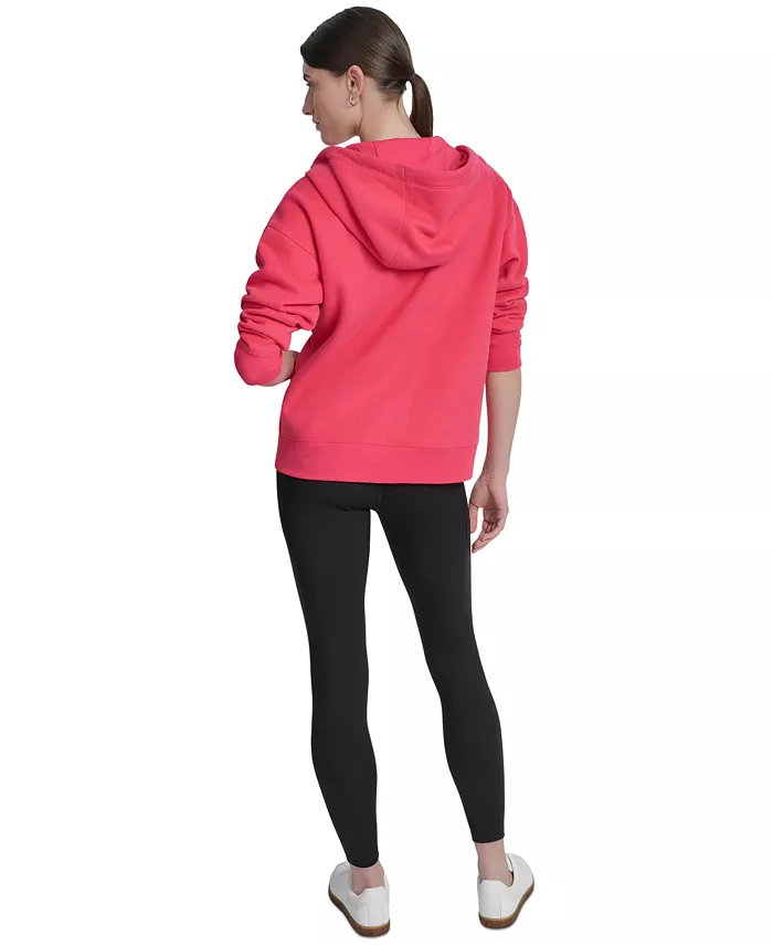 Alfani DKNY Sport Women's Studded Mini-Logo Full-Zip Hoodie Women's Fashion Shoes & Accessories