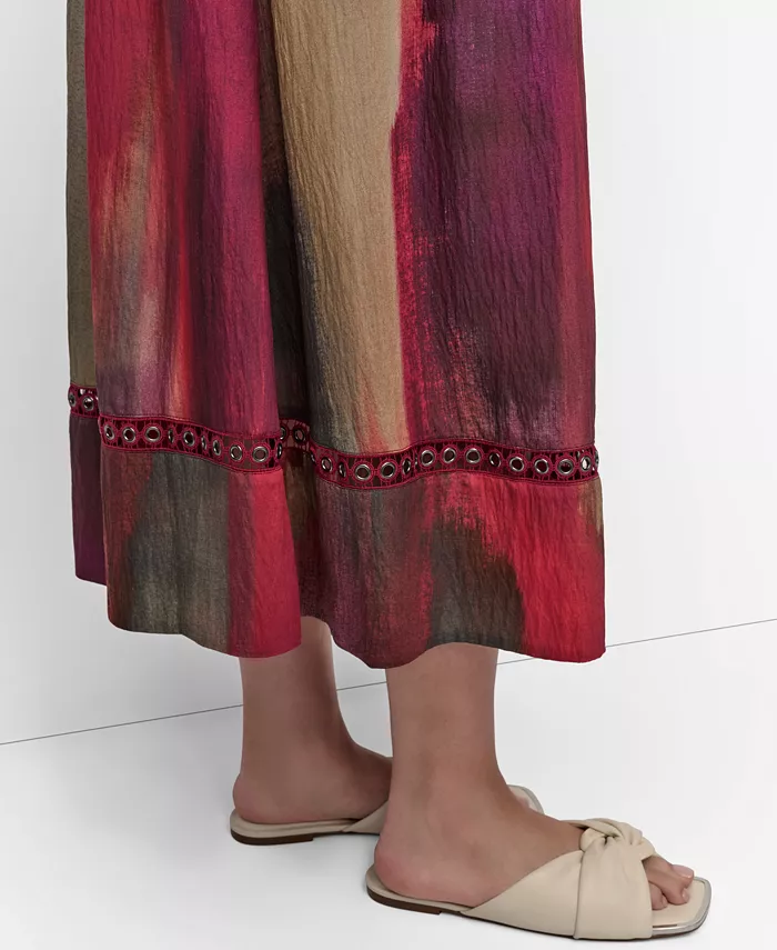 Alfani DKNY Women's Abstract-Print Midi Dress Women's Fashion Shoes & Accessories