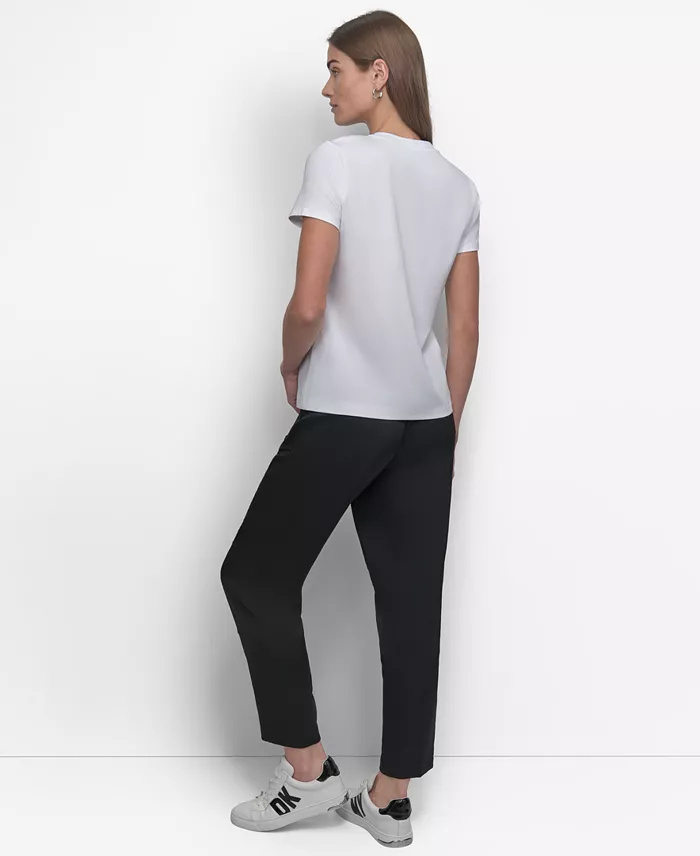 Alfani DKNY Women's Embellished Graphic T-Shirt Women's Fashion Shoes & Accessories
