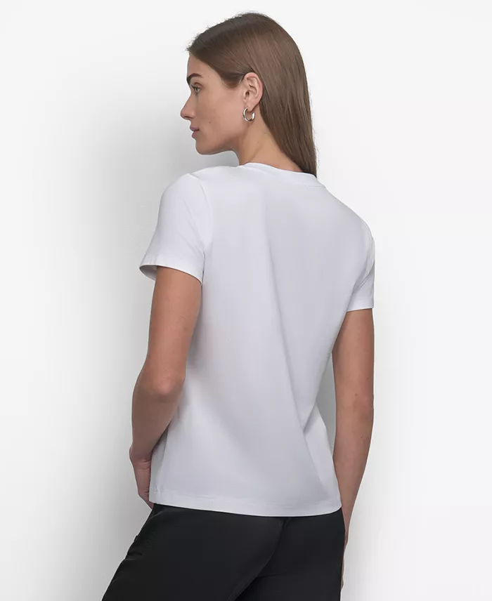 Alfani DKNY Women's Embellished Graphic T-Shirt Women's Fashion Shoes & Accessories