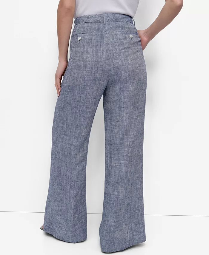Alfani DKNY Women's High Rise Wide-Leg Pants Women's Fashion Shoes & Accessories