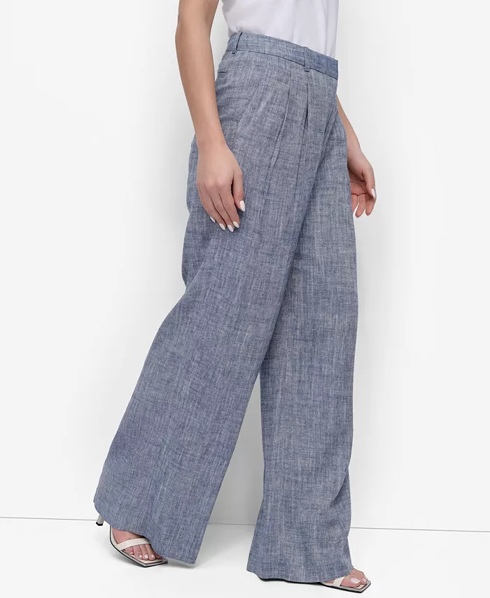 Alfani DKNY Women's High Rise Wide-Leg Pants Women's Fashion Shoes & Accessories