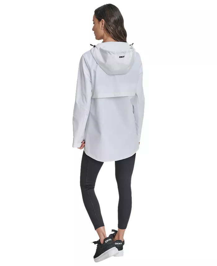 Alfani DKNY Women's Hooded Full Zip Spectator Jacket Women's Fashion Shoes & Accessories