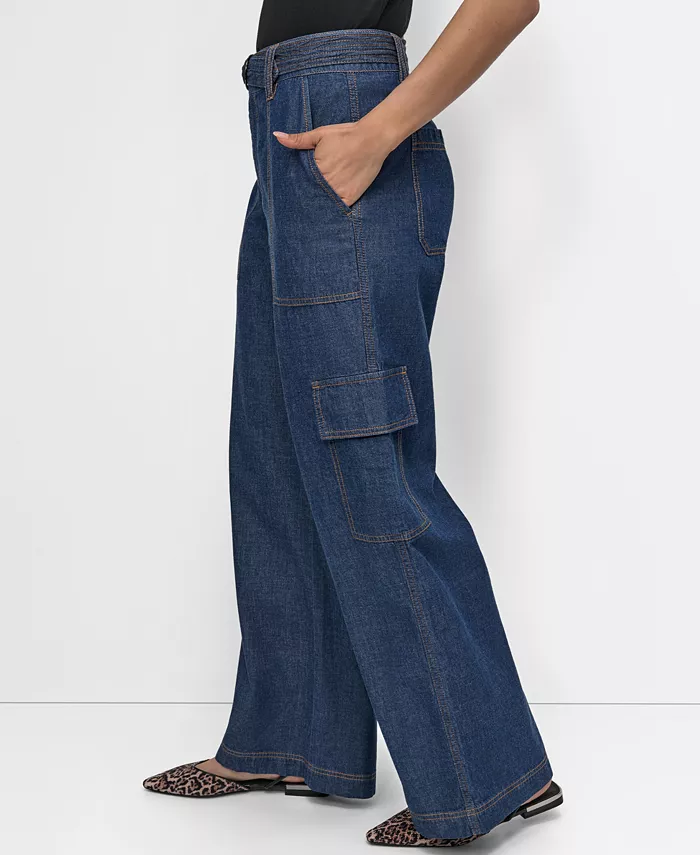 Alfani DKNY Women's Lightweight Wide-Leg Jeans Women's Fashion Shoes & Accessories