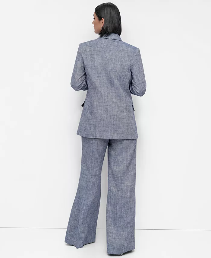 Alfani DKNY Women's Linen Blend One-Button Blazer Women's Fashion Shoes & Accessories