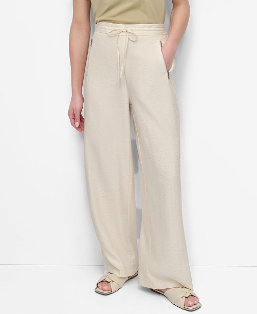 alfani DKNY Women's Pull-On Drawstring Pants Women's Fashion Shoes & Accessories