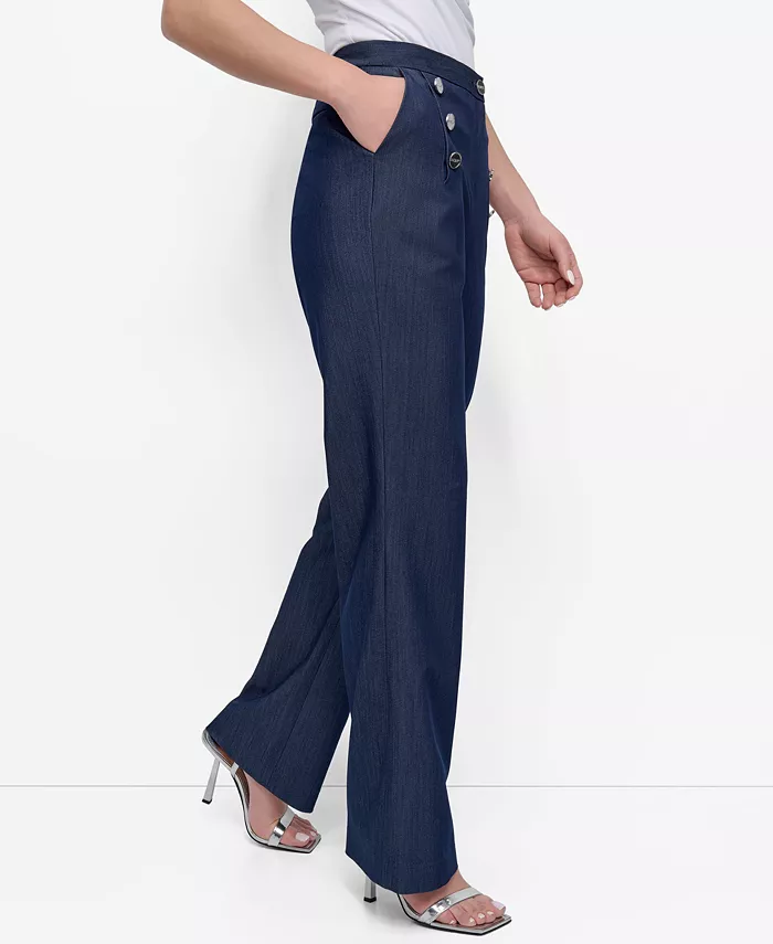 Alfani DKNY Women's Sailor Denim Pant Women's Fashion Shoes & Accessories