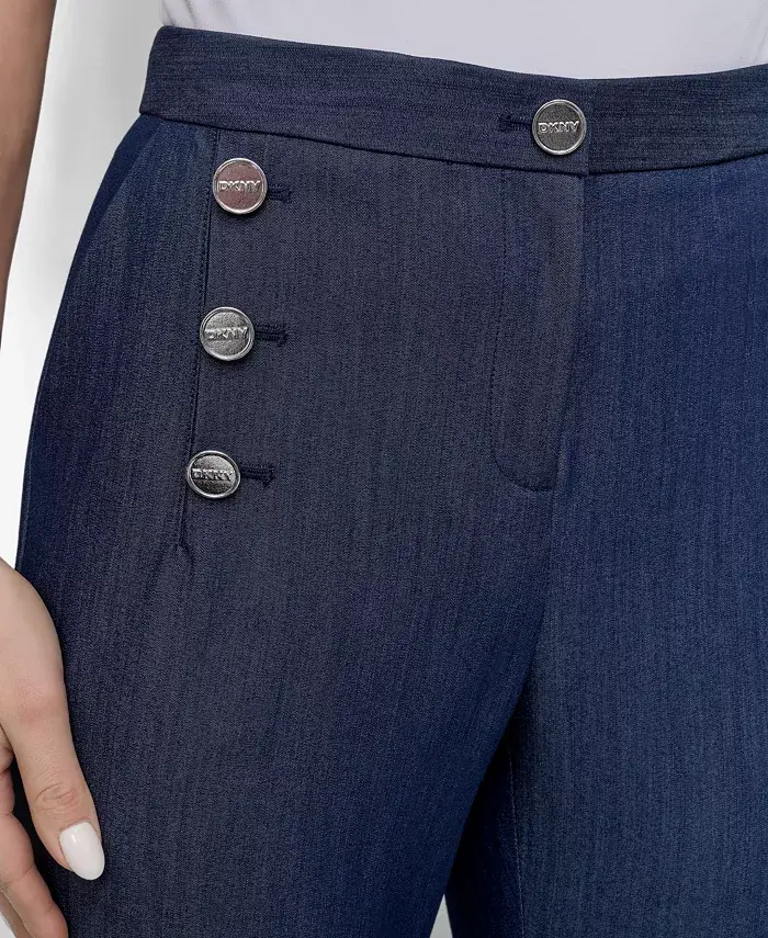 Alfani DKNY Women's Sailor Denim Pant Women's Fashion Shoes & Accessories